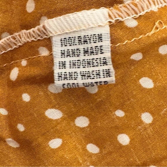 Aura |  Midi Dress | Golden | Polka Dot | Button Front | Flounce Hem | NWT - Picture 7 of 7